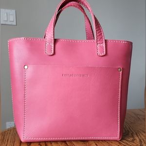 Portland Leather Goods PLG mini crossbody tote tulip zippered pink